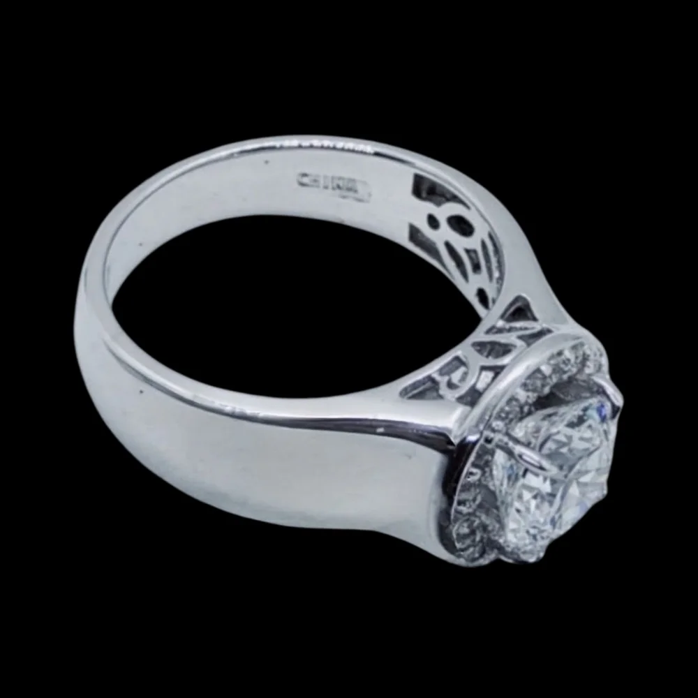 Sterling Silver CZ Ring. Stamped 